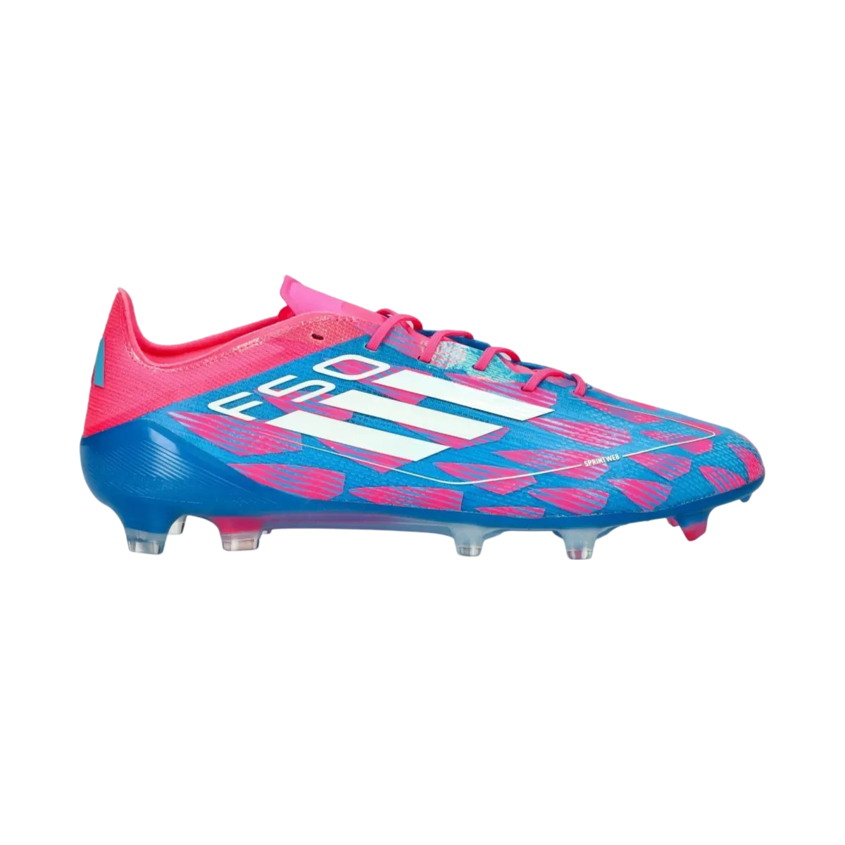 Adidas F50 Elite Pro Laceless Firm Ground Pink Bleu - Goatkits Boots