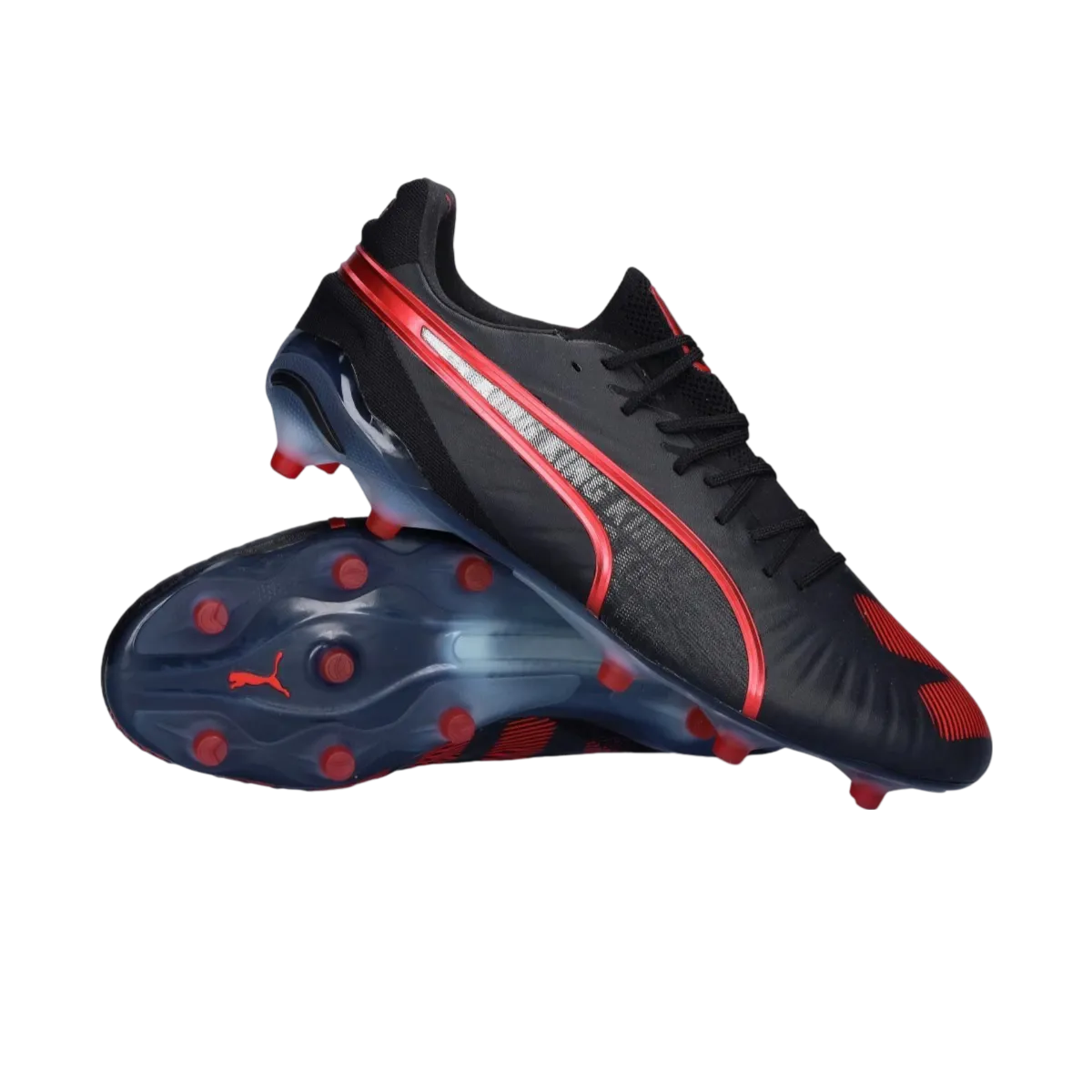 Puma King Ultimate Launch Edition FG/AG Black Red - Goatkits Boots