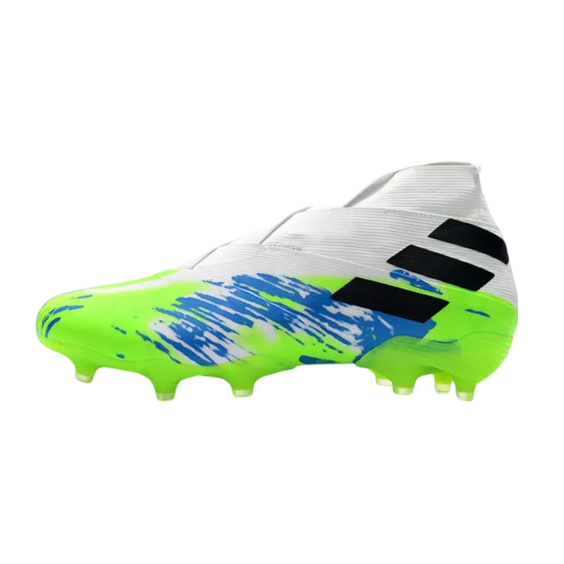 Adidas Nemeziz 19+ FG White Green Black - Goatkits Boots