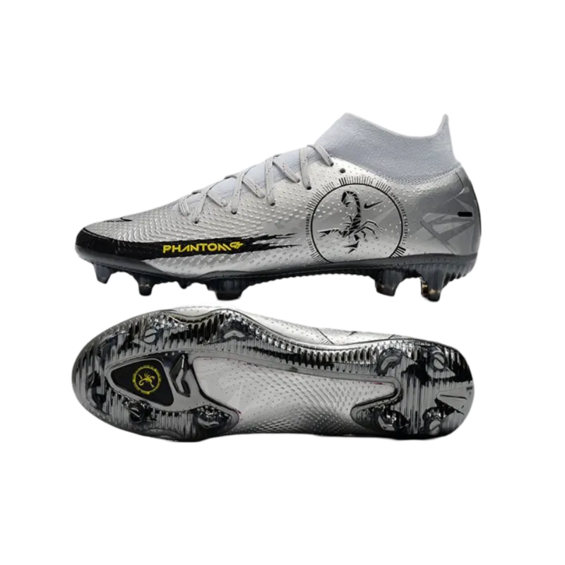 Nike Phantom GT Scorpion Elite DF FG Silver Black - Goatkits Boots