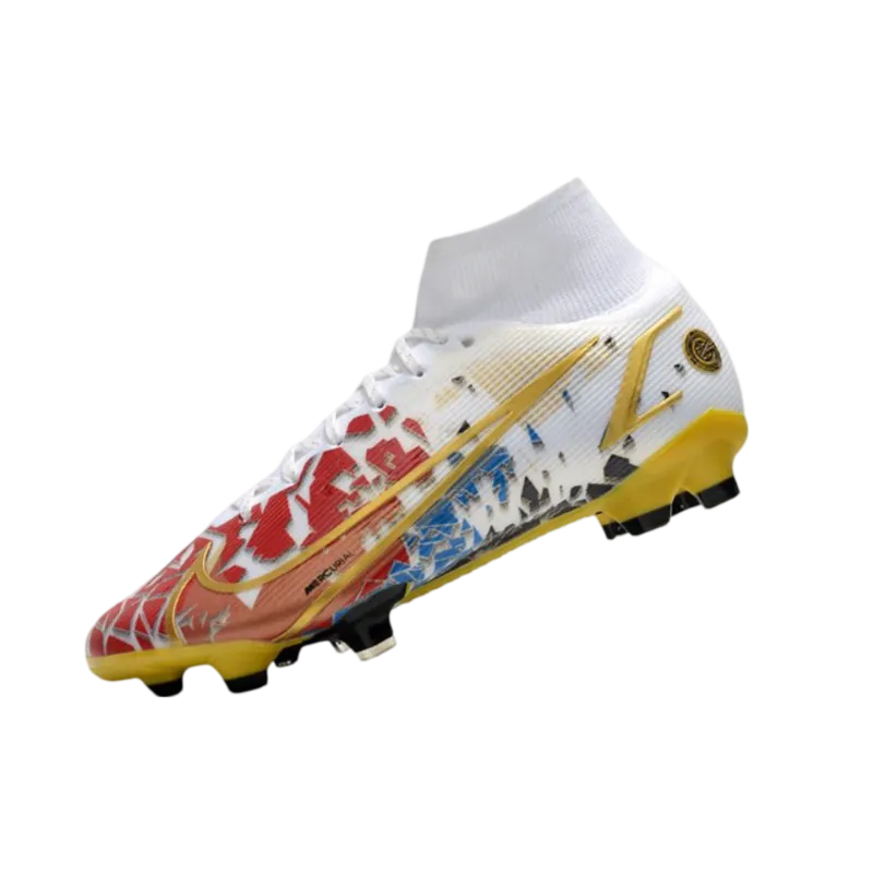 Nike Mercurial Superfly 8 Elite DF FG CR7 White Red Blue Gold - Goatkits Boots