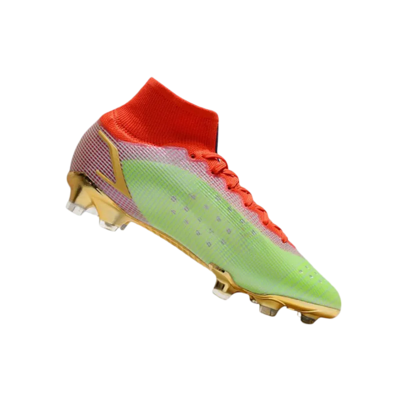 Nike Mercurial Superfly 8 Elite DF FG Green Red Gold - Goatkits Boots
