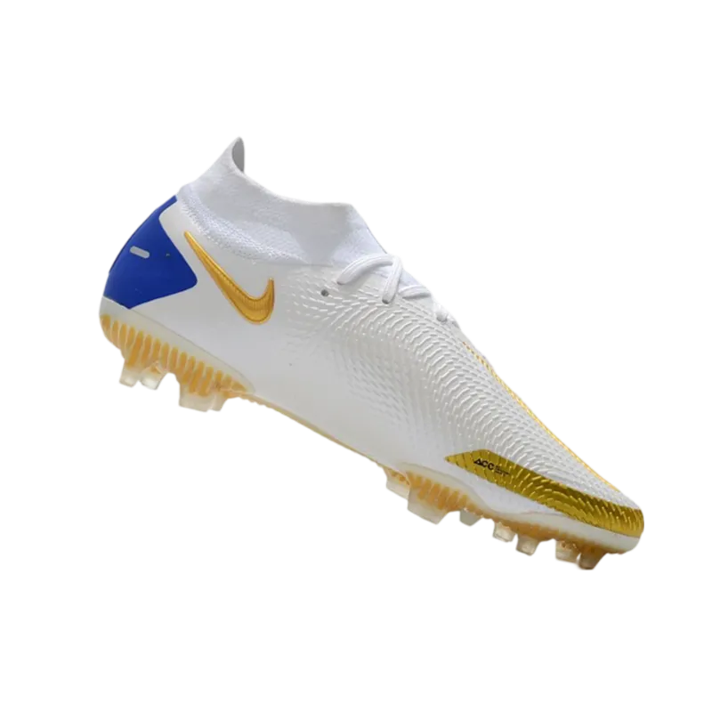 Nike Phantom GT Elite Dynamic Fit FG White Gold Blue - Goatkits Boots