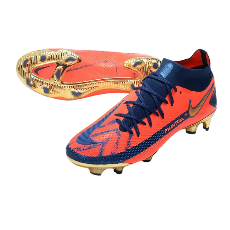 Nike Phantom GT Elite Dynamic Fit FG Orange Blue Gold - Goatkits Boots