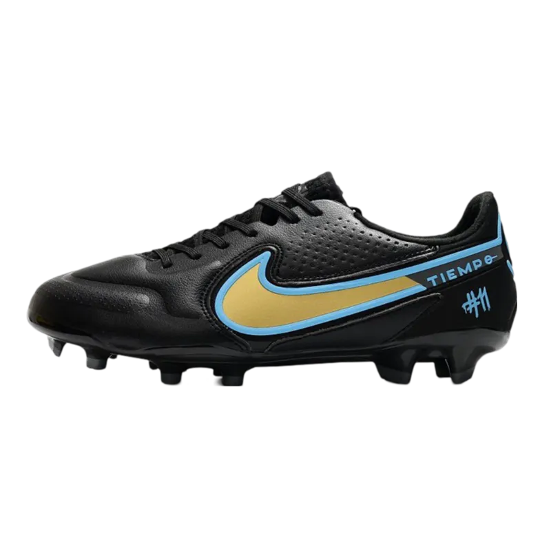 Nike Tiempo Legend 9 Elite FG Black Bleu Gold - Goatkits Boots