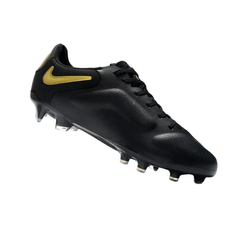 Nike Tiempo Legend 9 Elite FG Black Dark Grey Metallic Anthracite - Goatkits Boots