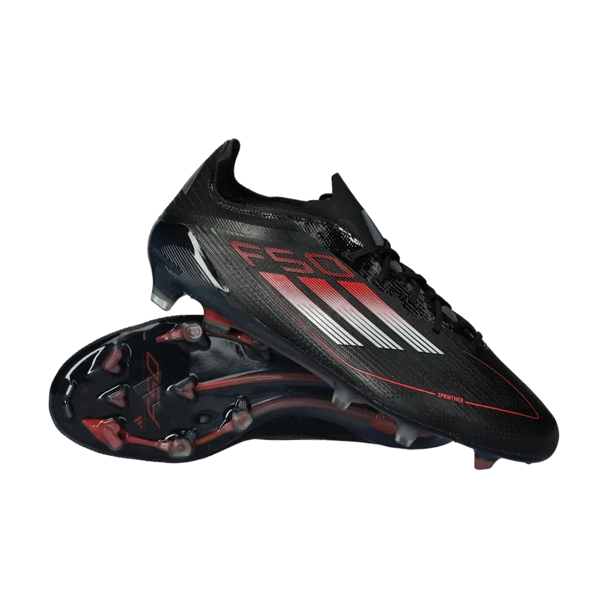 Adidas F50 Elite FG Stealth Victory - Core Black/Iron Metal/Lucid Red