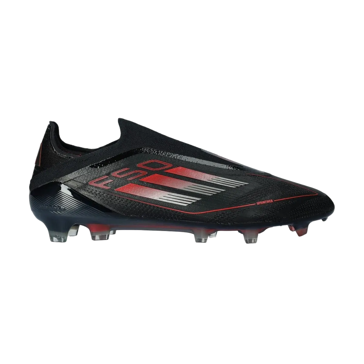 Adidas F50 Elite Laceless FG Stealth Victory - Core Black/Iron Metal/Lucid Red