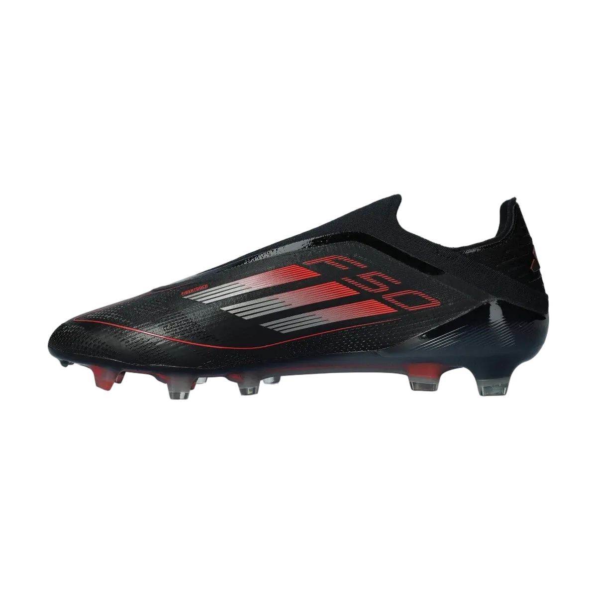 Adidas F50 Elite Laceless FG Stealth Victory - Core Black/Iron Metal/Lucid Red