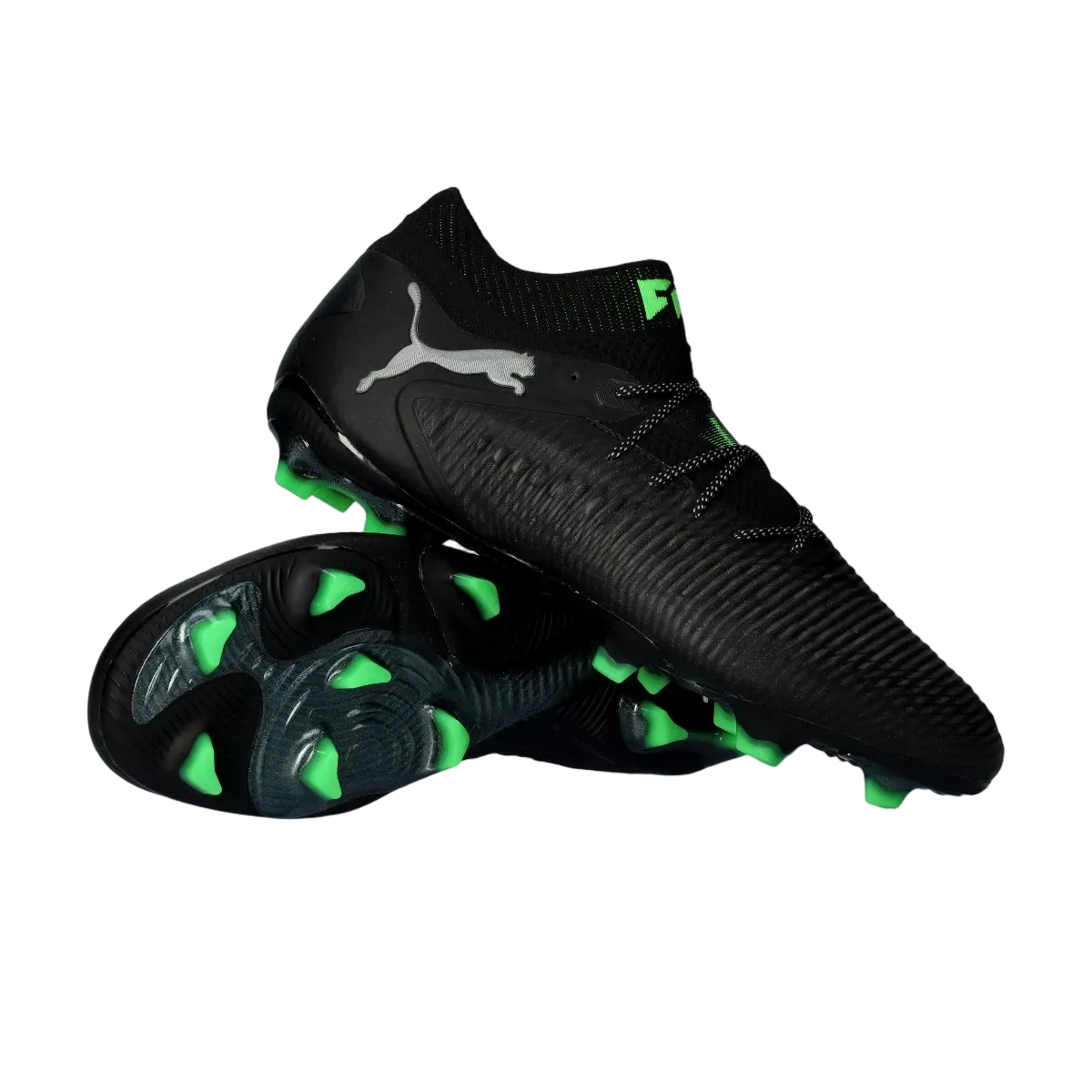 Puma Future 8 Ultimate FG Eclipse - Noir/Cool Light Gray/Vert