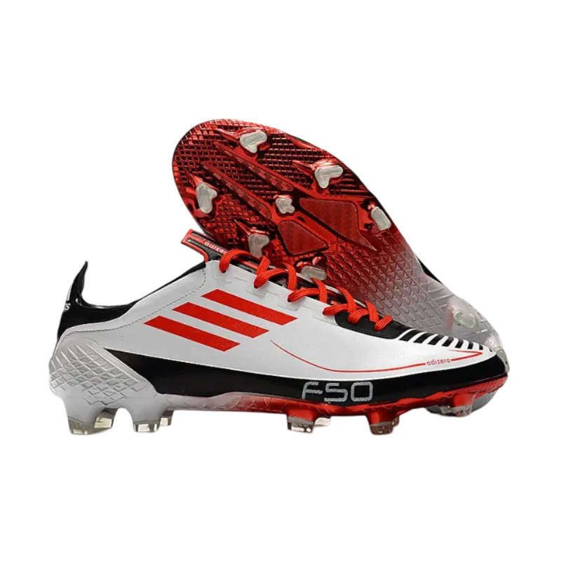 Adidas F50 Ghosted Adizero HT FG White Red - Goatkits Boots