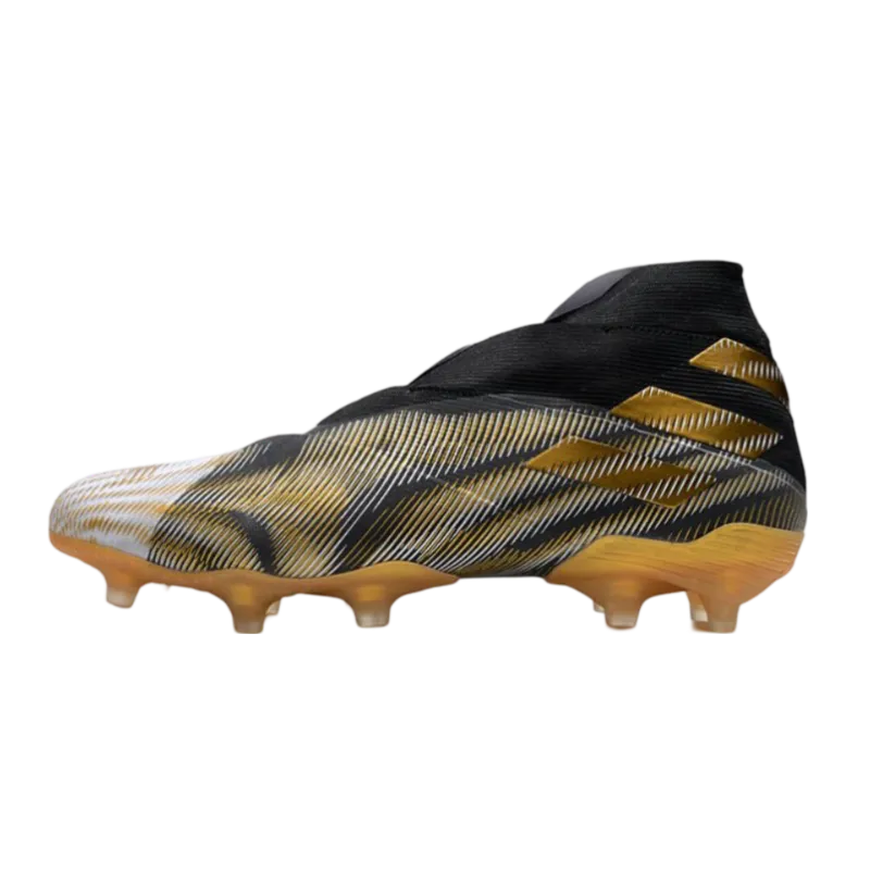 Adidas Nemeziz 19+ FG White Gold Black - Goatkits Boots