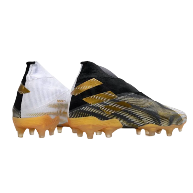 Adidas Nemeziz 19+ FG White Gold Black - Goatkits Boots