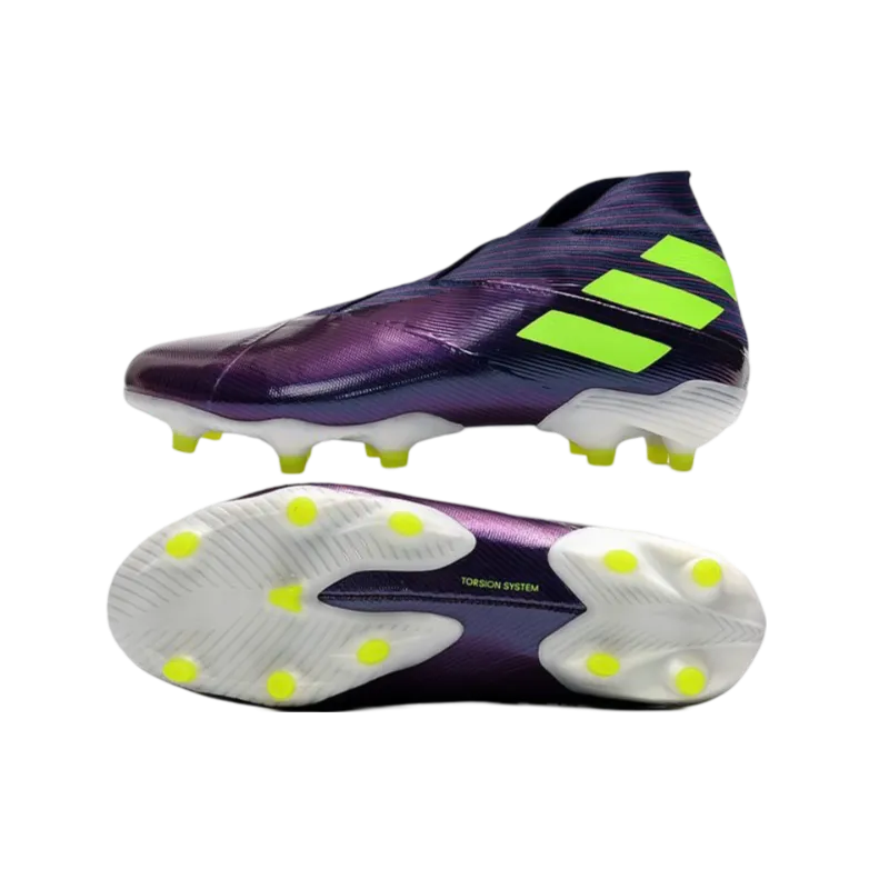 Adidas Nemeziz 19+ FG Purple Yellow - Goatkits Boots