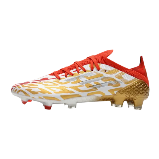 Adidas X Speedflow MS.1 FG White Gold Red - Goatkits Boots