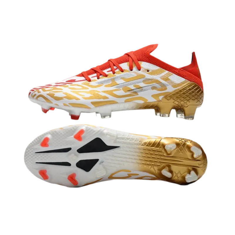 Adidas X Speedflow MS.1 FG White Gold Red - Goatkits Boots