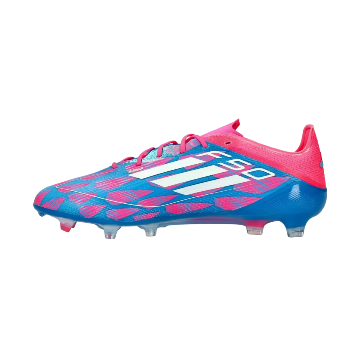 Adidas F50 Elite Pro Laceless Firm Ground Pink Bleu  - Goatkits Boots