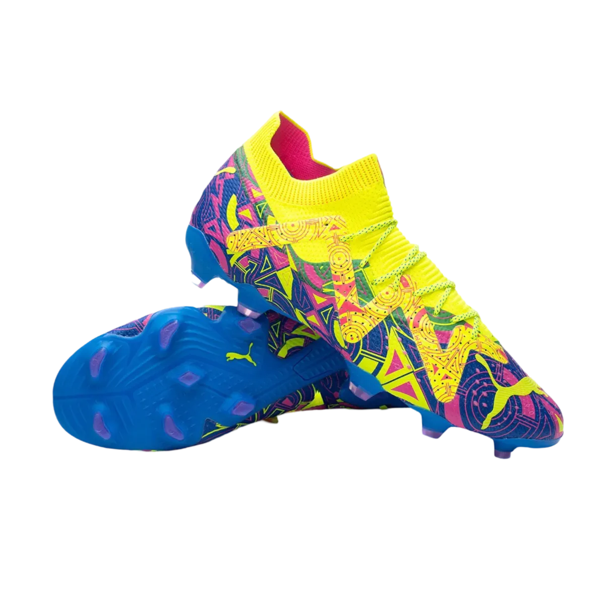 Puma Future Ultimate FG/AG Yellow Blue - Goatkits Boots