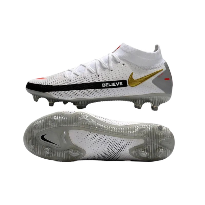 Nike Phantom GT Elite DF FG White Black Red Gold - Goatkits Boots