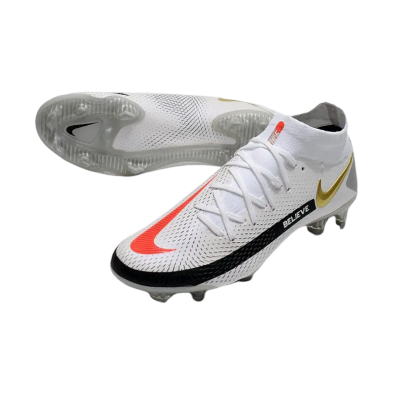 Nike Phantom GT Elite DF FG White Black Red Gold - Goatkits Boots