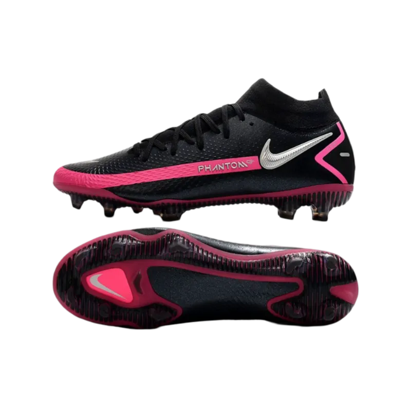 Nike Phantom GT Elite DF FG Black Silver Pink - Goatkits Boots