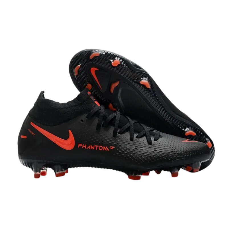 Nike Phantom GT Elite DF FG Black Red Chile Smoke Grey - Goatkits Boots