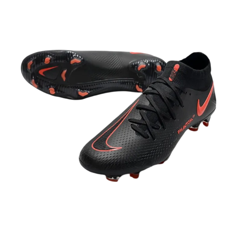 Nike Phantom GT Elite DF FG Black Red Chile Smoke Grey - Goatkits Boots