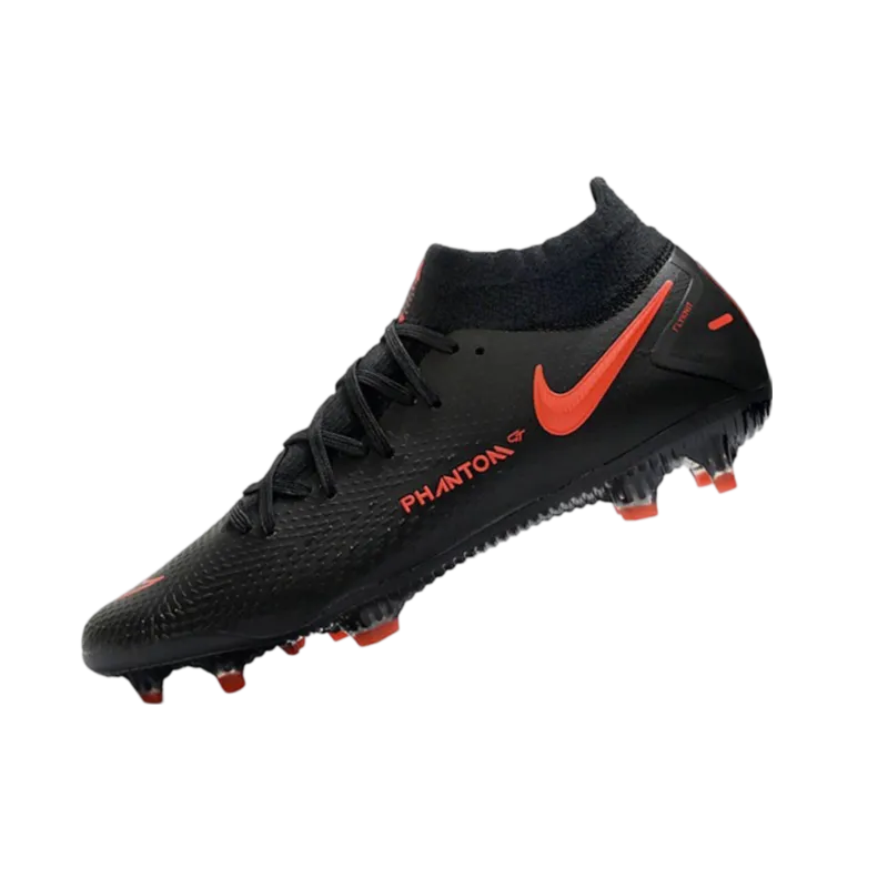 Nike Phantom GT Elite DF FG Black Red Chile Smoke Grey - Goatkits Boots