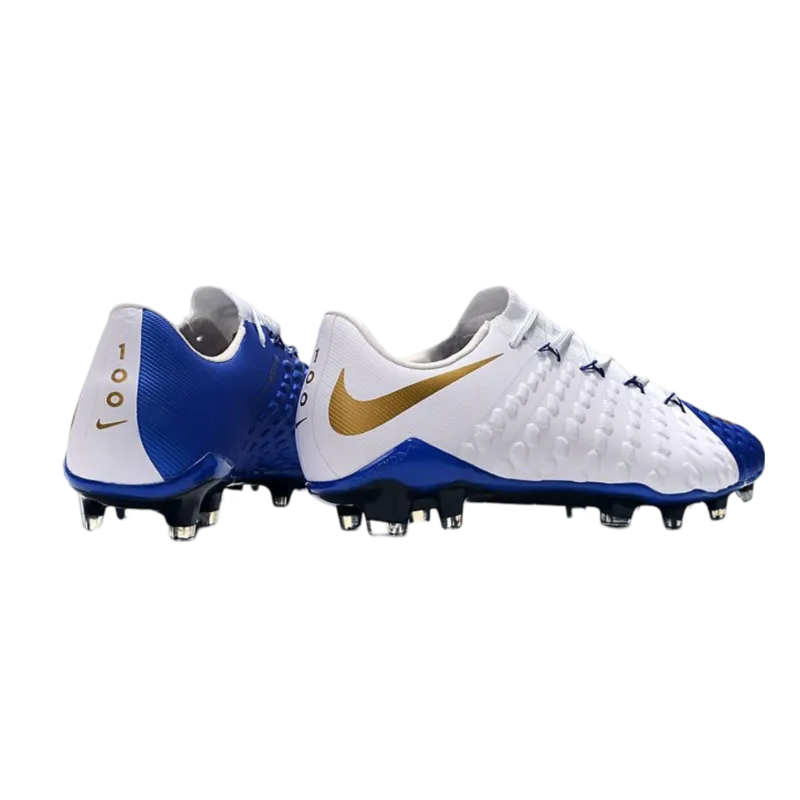 Nike Hypervenom Phantom III FG White Blue - Goatkits Boots