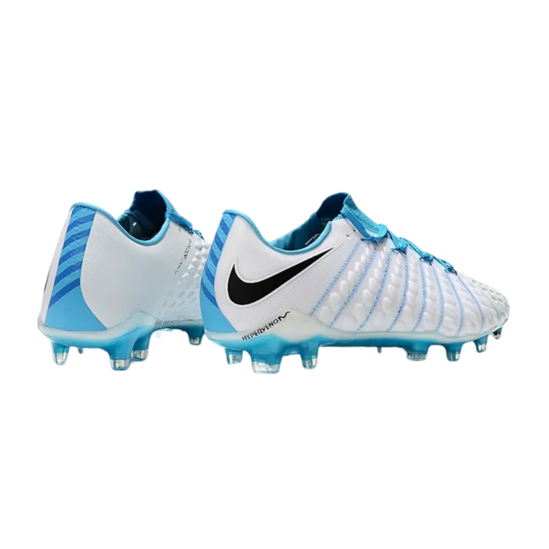 Nike Hypervenom Phantom III FG White Blue - Goatkits Boots