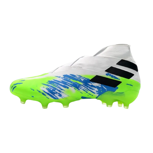 Adidas Nemeziz 19+ FG White Green Black - Goatkits Boots