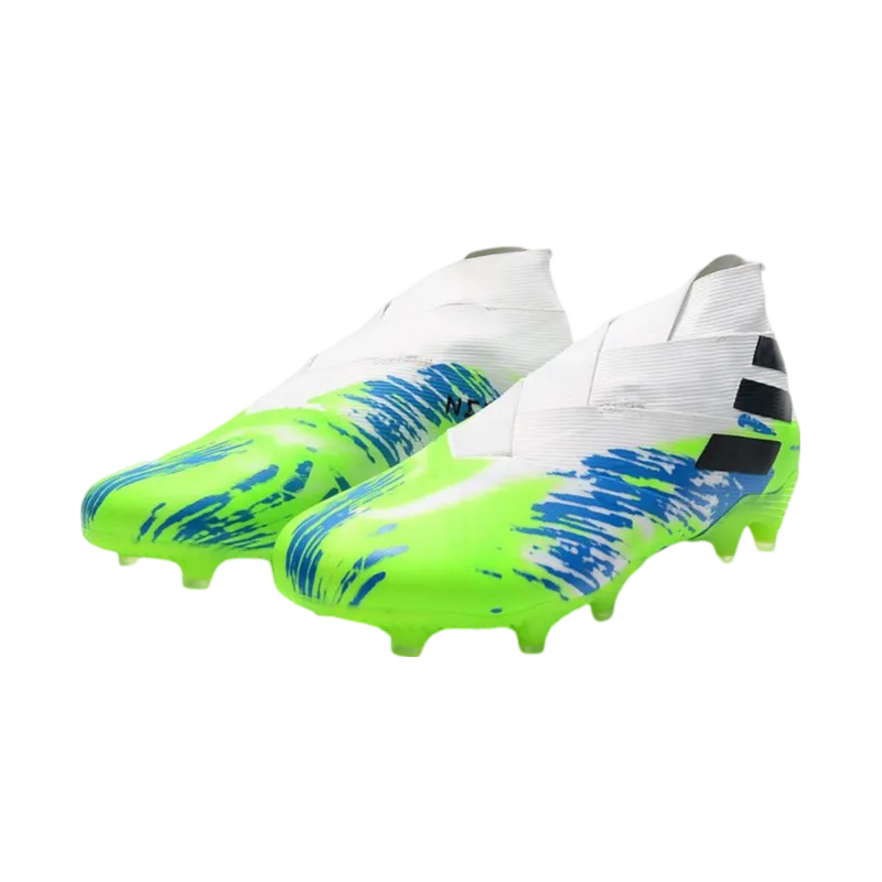 Adidas Nemeziz 19+ FG White Green Black - Goatkits Boots