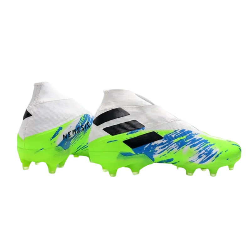 Adidas Nemeziz 19+ FG White Green Black - Goatkits Boots