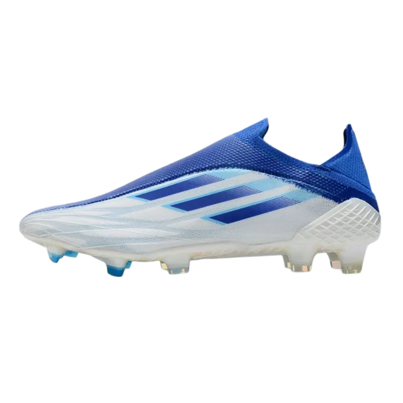 Adidas X Speedflow+ FG White Blue - Goatkits Boots