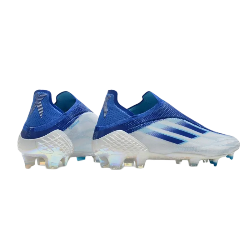 Adidas X Speedflow+ FG White Blue - Goatkits Boots