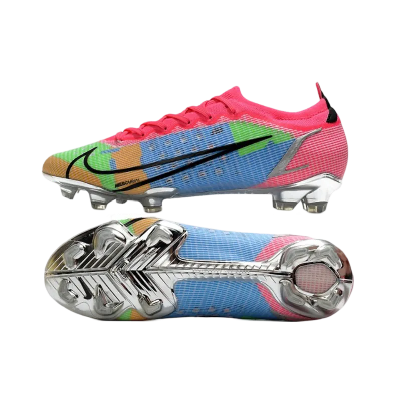 Nike Mercurial Vapor 14 Elite FG Bleu Pink Green - Goatkits Boots