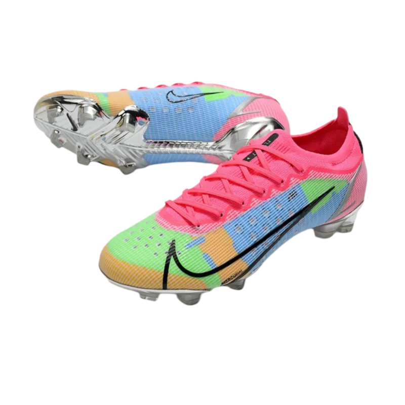 Nike Mercurial Vapor 14 Elite FG Bleu Pink Green - Goatkits Boots