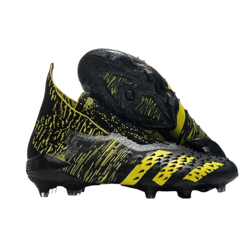 Adidas Predator Freak+ FG Black Yellow - Goatkits Boots