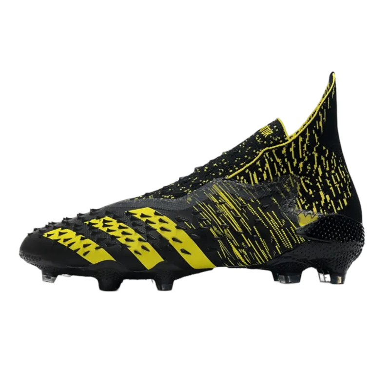 Adidas Predator Freak+ FG Black Yellow - Goatkits Boots