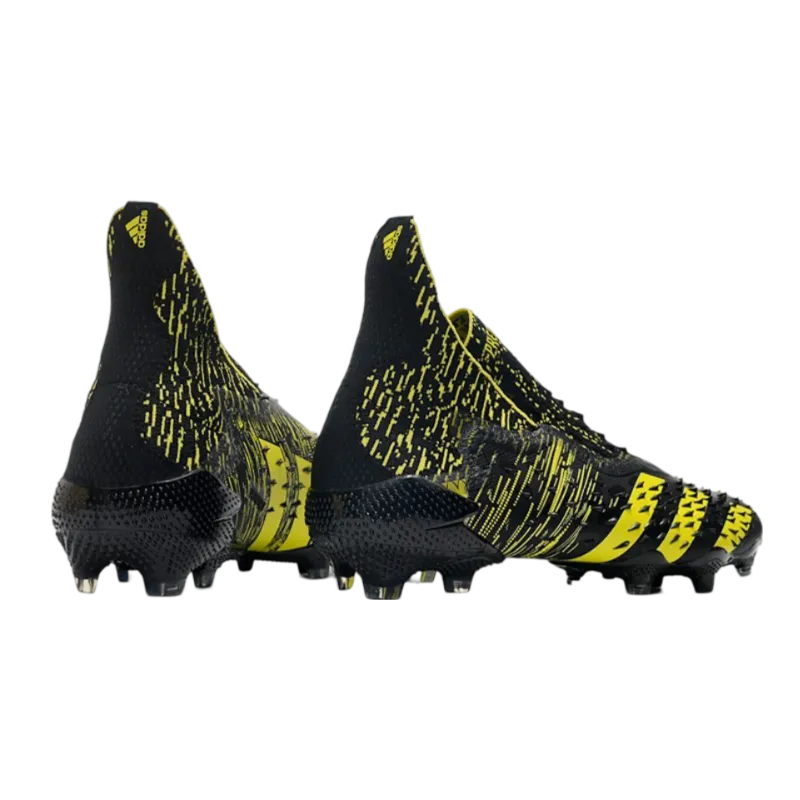 Adidas Predator Freak+ FG Black Yellow - Goatkits Boots