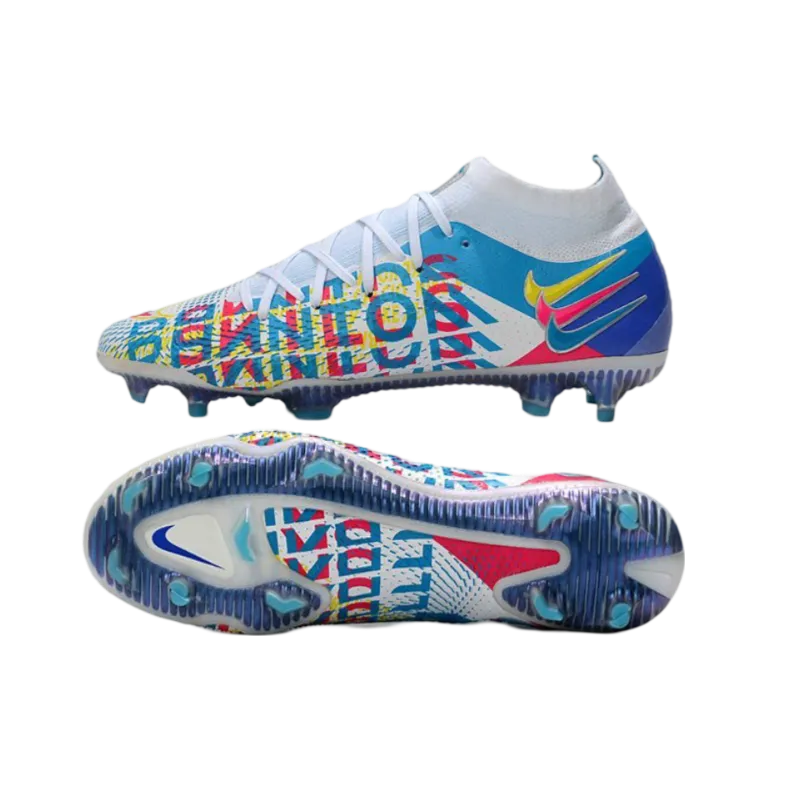 Nike Phantom GT Elite DF 3D FG White Blue Pink Yellow - Goatkits Boots