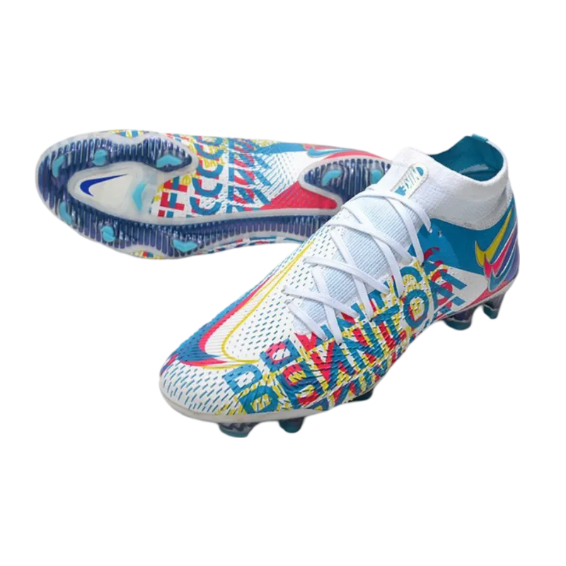 Nike Phantom GT Elite DF 3D FG White Blue Pink Yellow - Goatkits Boots