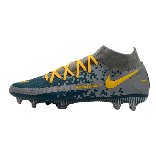 Nike Phantom GT Elite DF FG Grey Bleu Yellow - Goatkits Boots