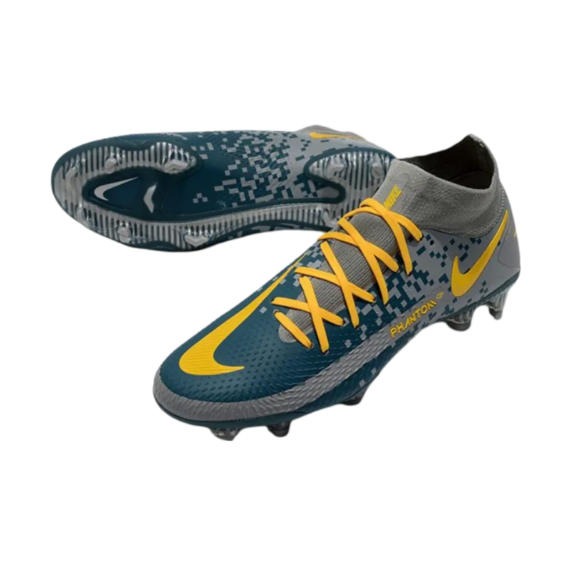 Nike Phantom GT Elite DF FG Grey Bleu Yellow - Goatkits Boots