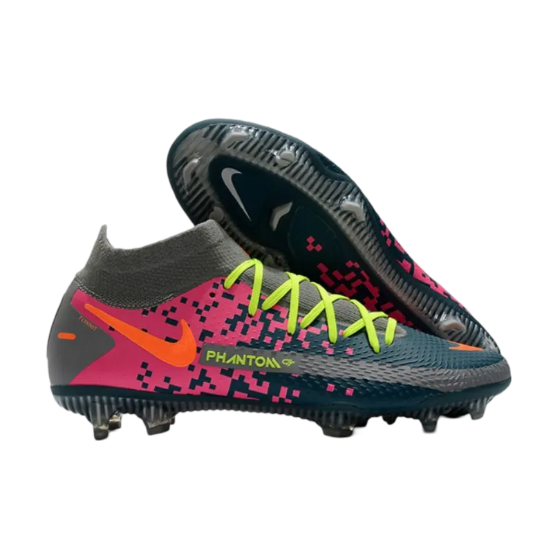 Nike Phantom GT Elite DF FG Grey Bleu Pink Orange - Goatkits Boots