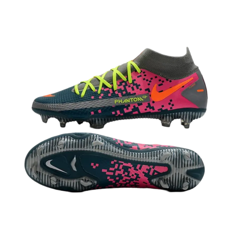 Nike Phantom GT Elite DF FG Grey Bleu Pink Orange - Goatkits Boots