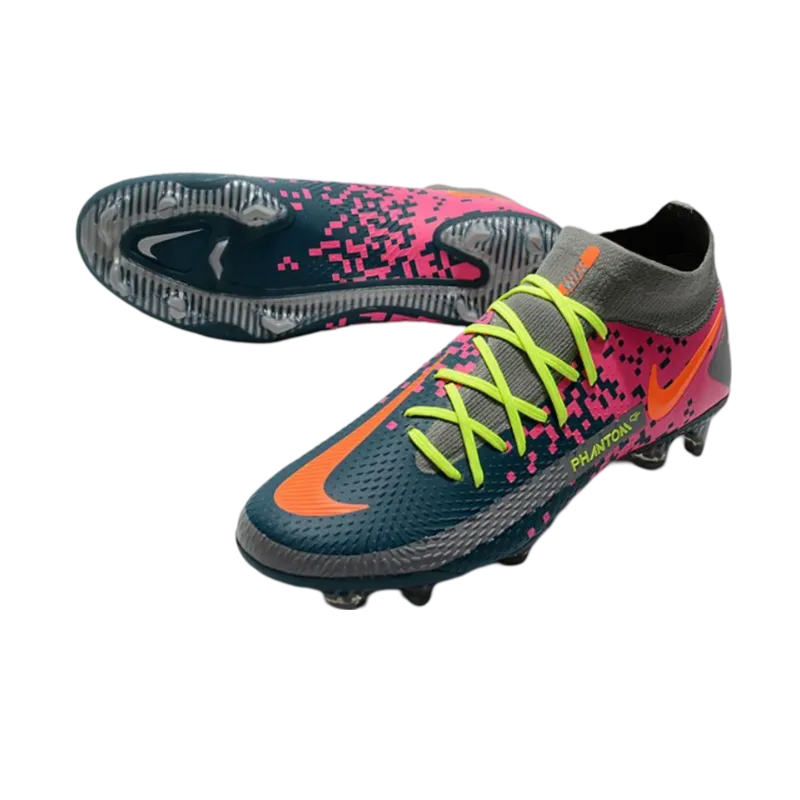 Nike Phantom GT Elite DF FG Grey Bleu Pink Orange - Goatkits Boots