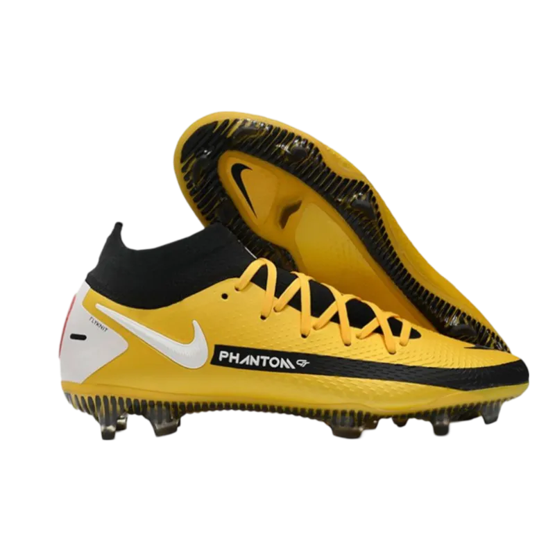 Nike Phantom GT Elite DF FG Yellow Black White - Goatkits Boots