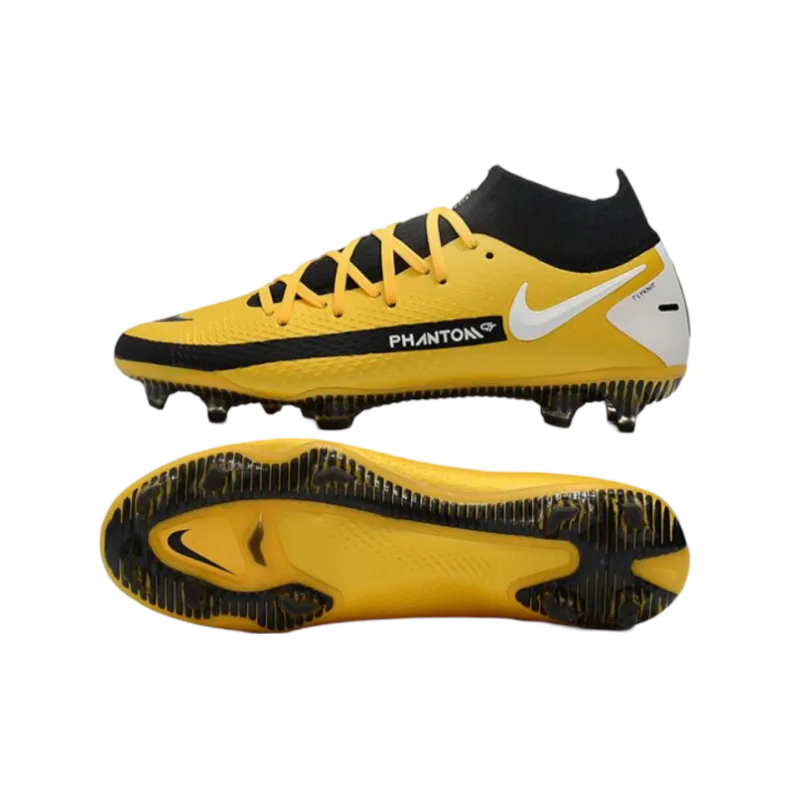 Nike Phantom GT Elite DF FG Yellow Black White - Goatkits Boots