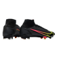 Nike Mercurial Superfly 8 Elite FG Black x Prism Black Yellow Red - Goatkits Boots